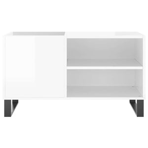 Δισκοθήκη Γυαλ. Λευκή 85 x 38 x 48 εκ. από Επεξεργασμένο Ξύλο - Pakobazaar
