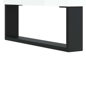Δισκοθήκη Γυαλ. Λευκή 85 x 38 x 48 εκ. από Επεξεργασμένο Ξύλο - Pakobazaar