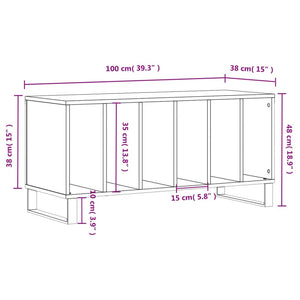 Έπιπλο Δίσκων Sonoma Δρυς 100x38x48 εκ. από Επεξεργασμένο Ξύλο