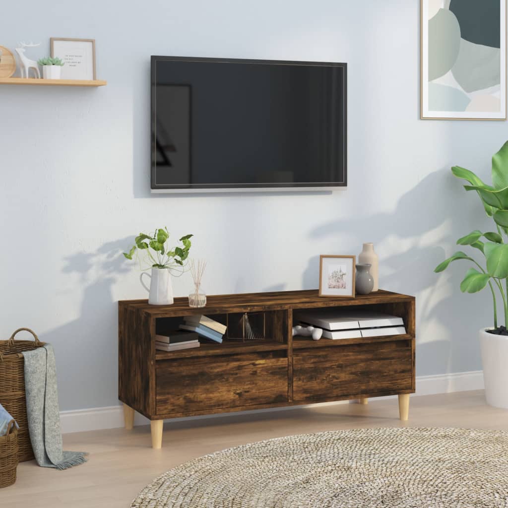 Έπιπλο Τηλεόρασης Καπνιστή Δρυς 100x34,5x44,5 εκ. Επεξ. Ξύλο - Pakobazaar