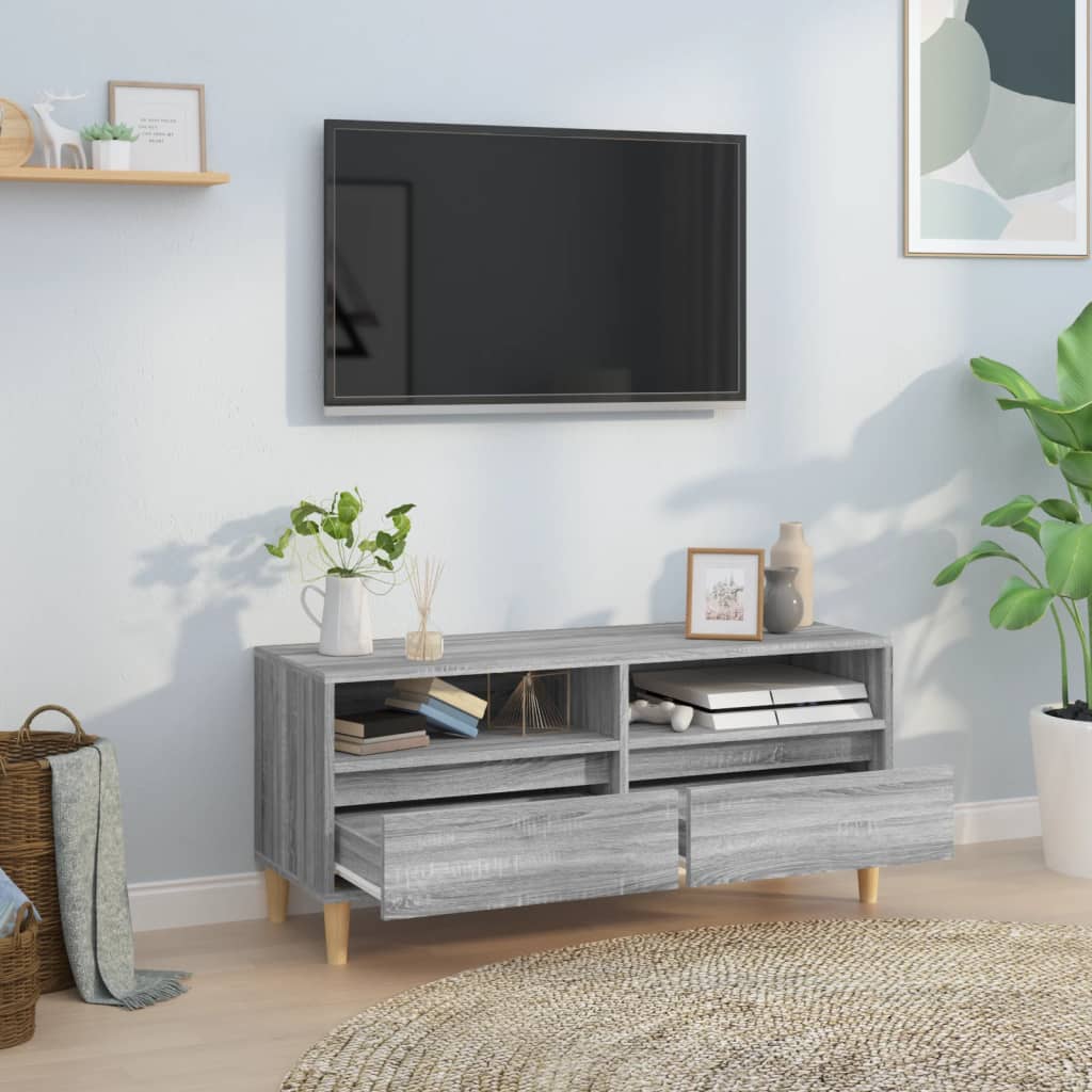 Έπιπλο Τηλεόρασης Γκρι Sonoma 100x34,5x44,5 εκ. Επεξεργ. Ξύλο
