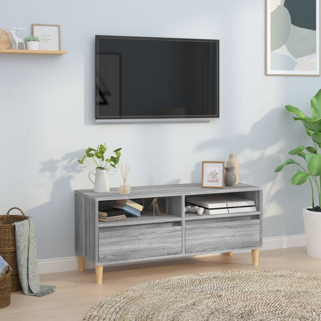 Έπιπλο Τηλεόρασης Γκρι Sonoma 100x34,5x44,5 εκ. Επεξεργ. Ξύλο