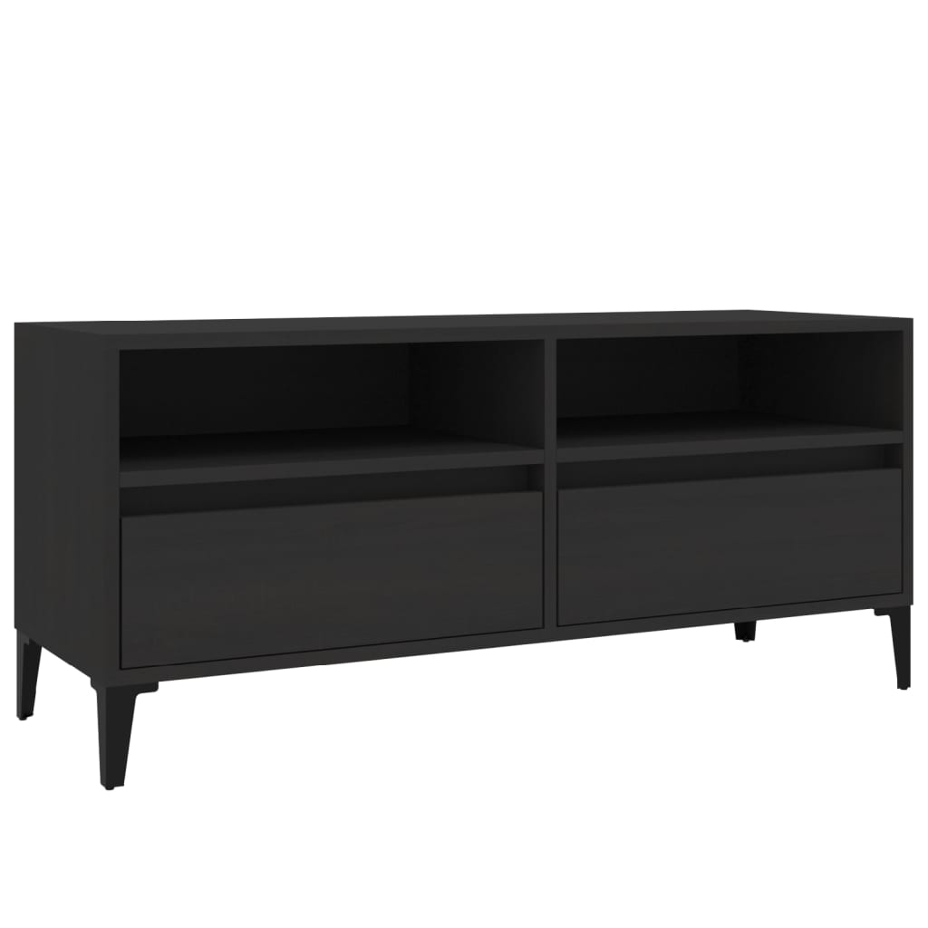 Έπιπλο Τηλεόρασης Μαύρο 100x34,5x44,5 εκ. Επεξεργ. Ξύλο - Pakobazaar