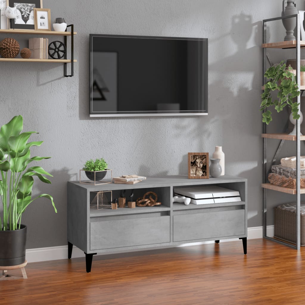 Έπιπλο Τηλεόρασης Γκρι Σκυρ. 100 x 34,5 x 44,5 εκ. Επεξ. Ξύλο - Pakobazaar