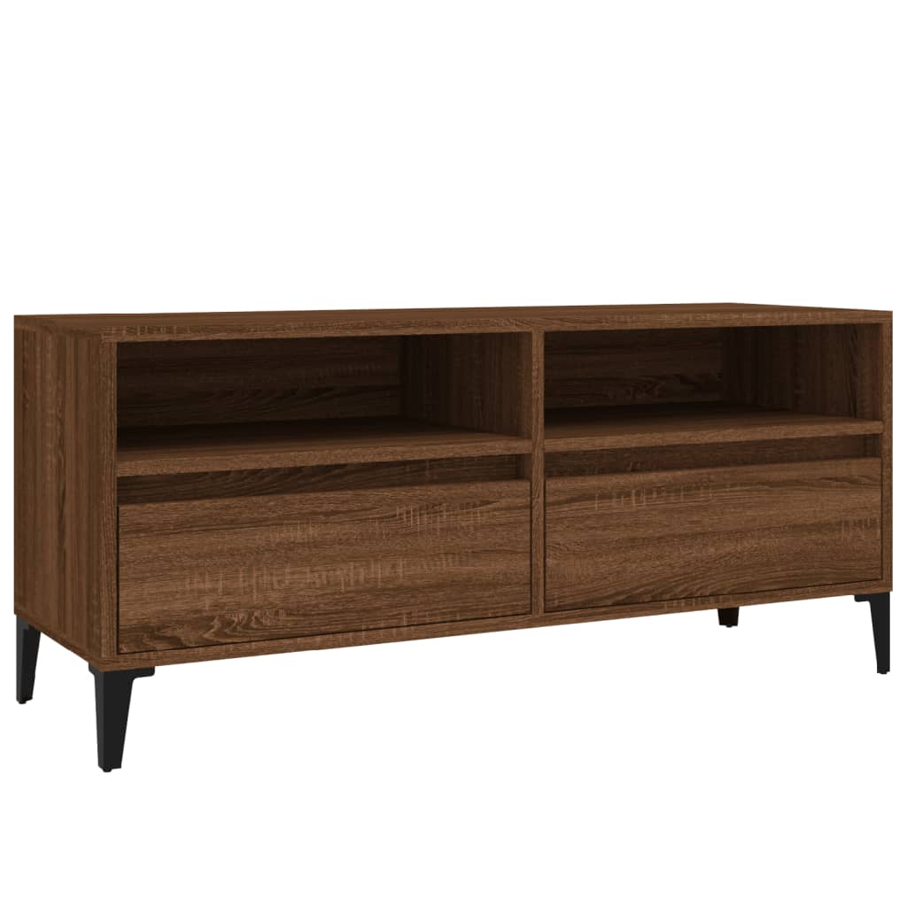 Έπιπλο Τηλεόρασης Καφέ Δρυς 100x34,5x44,5 εκ. Επεξεργ. Ξύλο