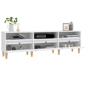 Έπιπλο Τηλεόρασης Λευκό 150x30x44,5 εκ. Επεξεργασμένο Ξύλο