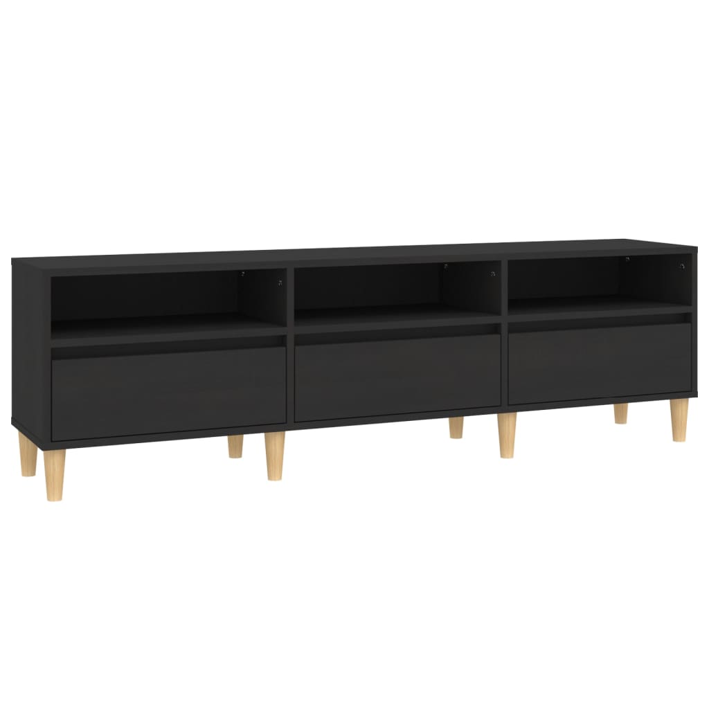 Έπιπλο Τηλεόρασης Μαύρο 150x30x44,5 εκ. Επεξεργασμένο Ξύλο - Pakobazaar