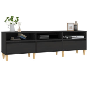 Έπιπλο Τηλεόρασης Μαύρο 150x30x44,5 εκ. Επεξεργασμένο Ξύλο - Pakobazaar
