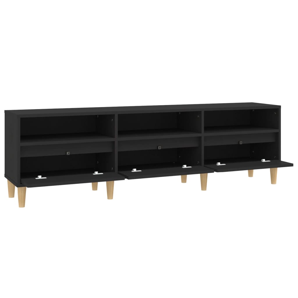 Έπιπλο Τηλεόρασης Μαύρο 150x30x44,5 εκ. Επεξεργασμένο Ξύλο - Pakobazaar