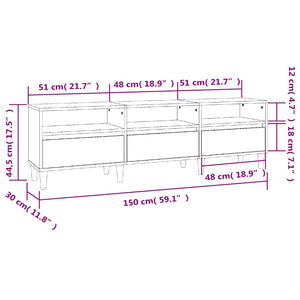 Έπιπλο Τηλεόρασης Sonoma Δρυς 150x30x44,5 εκ. Επεξ. Ξύλο - Pakobazaar