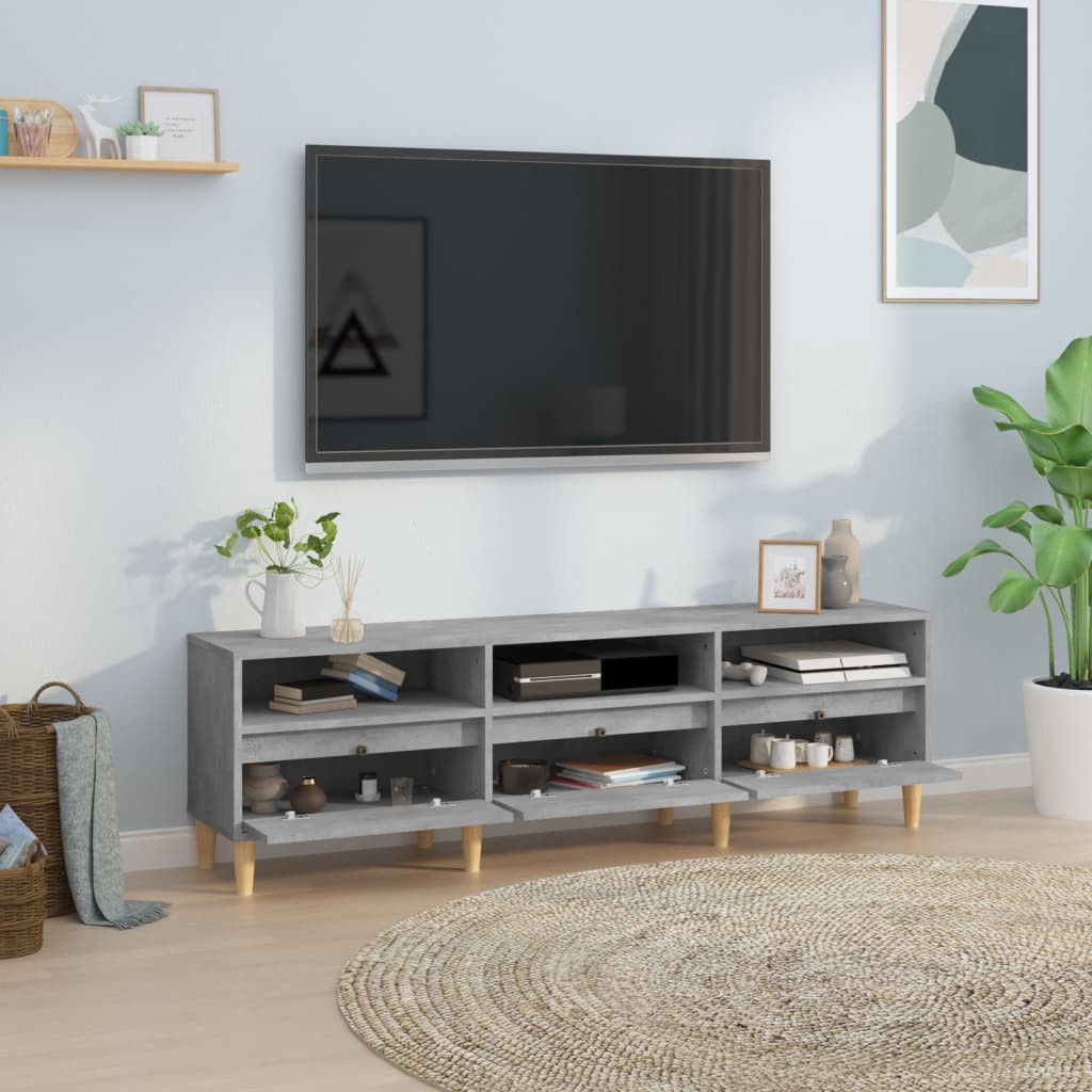 Έπιπλο Τηλεόρασης Γκρι Σκυρ. 150x30x44,5 εκ. Επεξ. Ξύλο - Pakobazaar