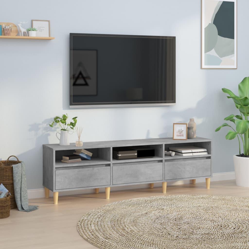 Έπιπλο Τηλεόρασης Γκρι Σκυρ. 150x30x44,5 εκ. Επεξ. Ξύλο - Pakobazaar