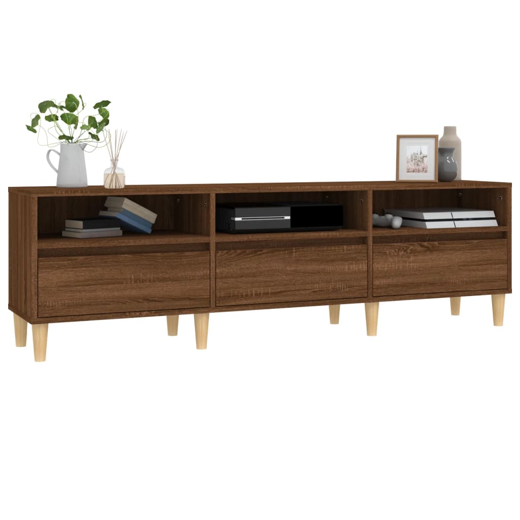 Έπιπλο Τηλεόρασης Καφέ Δρυς 150x30x44,5 εκ. Επεξεργασμένο Ξύλο