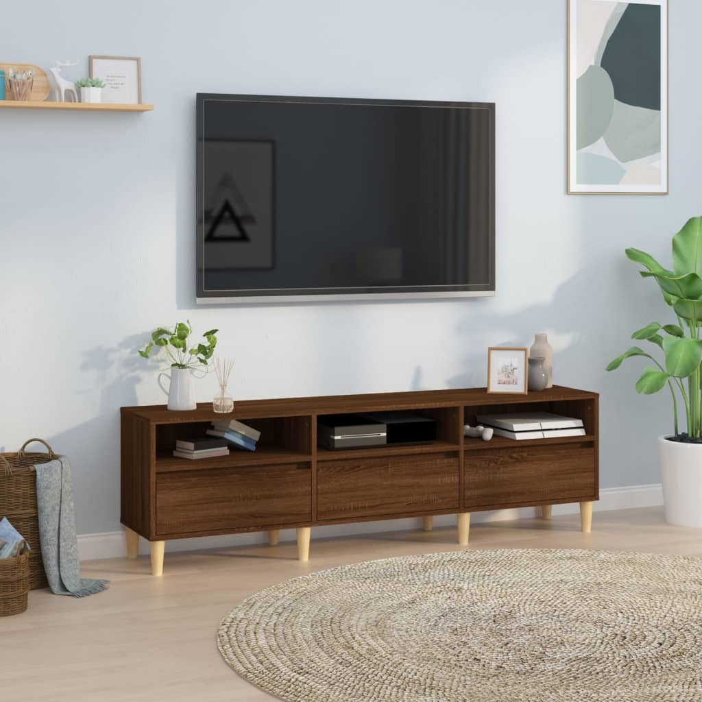 Έπιπλο Τηλεόρασης Καφέ Δρυς 150x30x44,5 εκ. Επεξεργασμένο Ξύλο