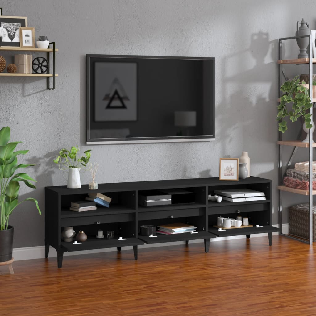 Έπιπλο Τηλεόρασης Μαύρο 150x30x44,5 εκ. Επεξεργασμένο Ξύλο
