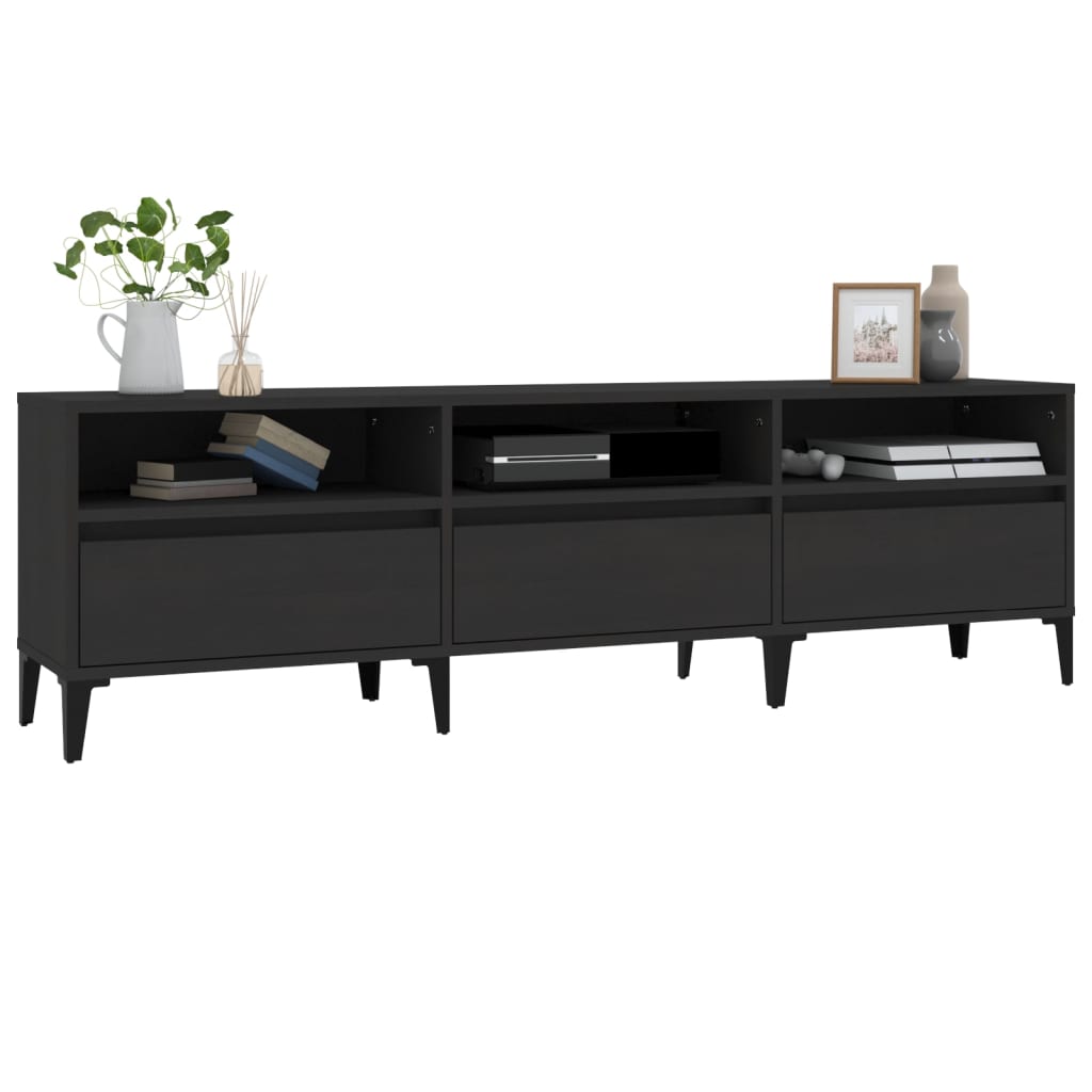 Έπιπλο Τηλεόρασης Μαύρο 150x30x44,5 εκ. Επεξεργασμένο Ξύλο