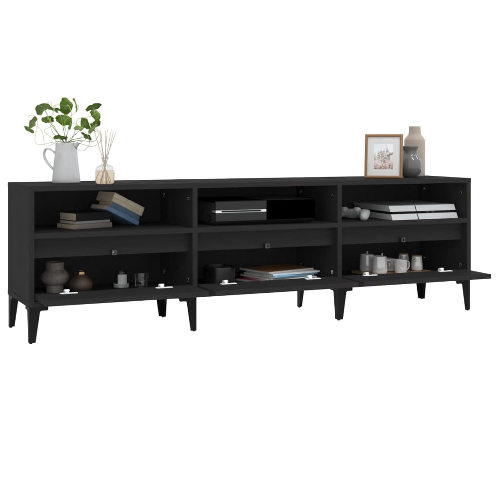 Έπιπλο Τηλεόρασης Μαύρο 150x30x44,5 εκ. Επεξεργασμένο Ξύλο