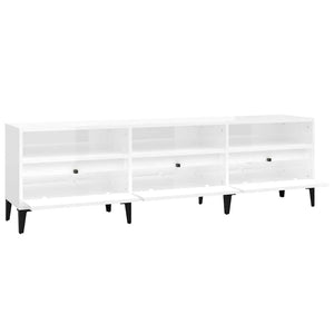 Έπιπλο Τηλεόρασης Γυαλ. Λευκό 150x30x44,5 εκ Επεξεργασμένο Ξύλο - Pakobazaar