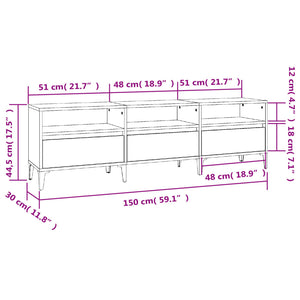 Έπιπλο Τηλεόρασης Sonoma Δρυς 150x30x44,5 εκ. Επεξ. Ξύλο - Pakobazaar