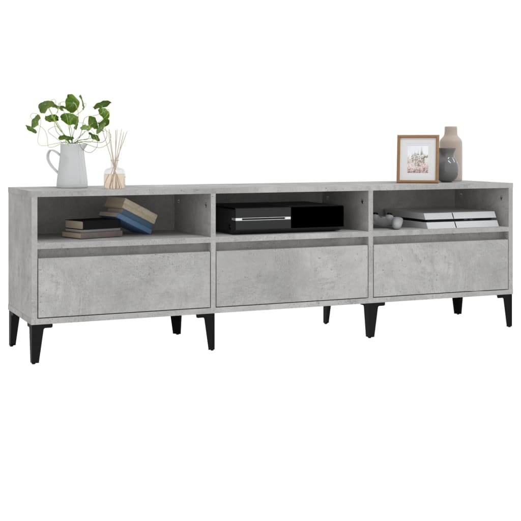 Έπιπλο Τηλεόρασης Γκρι Σκυρ. 150x30x44,5 εκ. Επεξ. Ξύλο - Pakobazaar