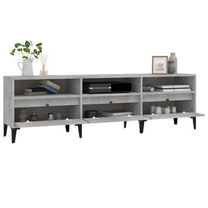 Έπιπλο Τηλεόρασης Γκρι Σκυρ. 150x30x44,5 εκ. Επεξ. Ξύλο - Pakobazaar