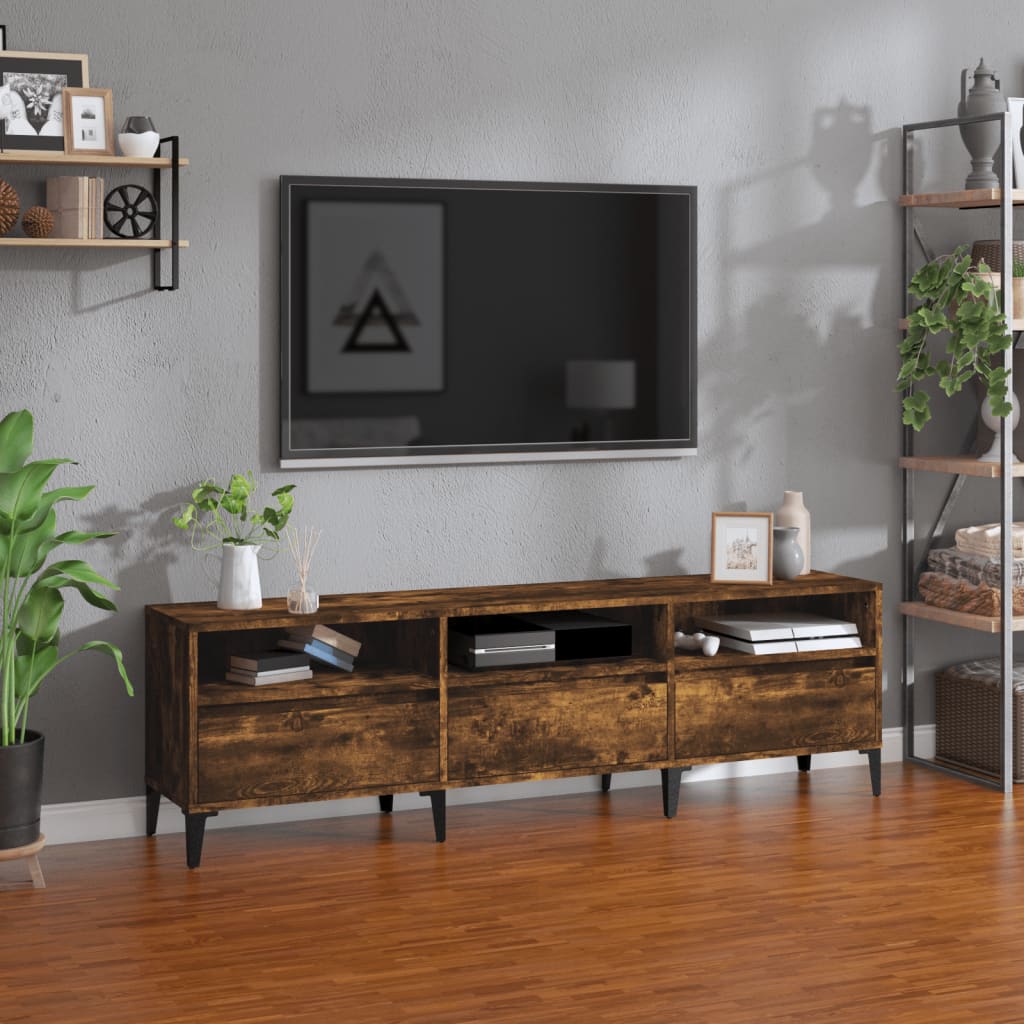 Έπιπλο Τηλεόρασης Καπνιστή Δρυς 150x30x44,5 εκ. Επεξ. Ξύλο - Pakobazaar