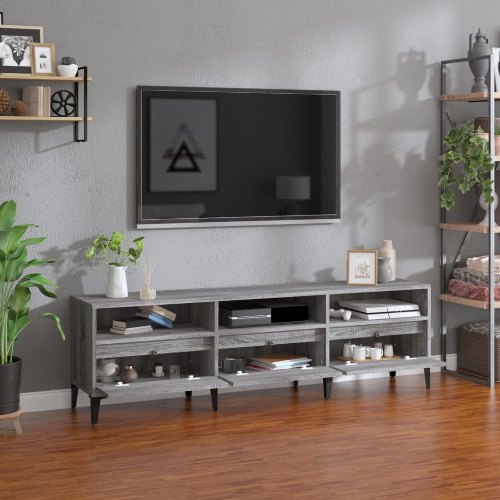 Έπιπλο Τηλεόρασης Γκρι Sonoma 150x30x44,5 εκ. από Επεξεργ. Ξύλο - Pakobazaar