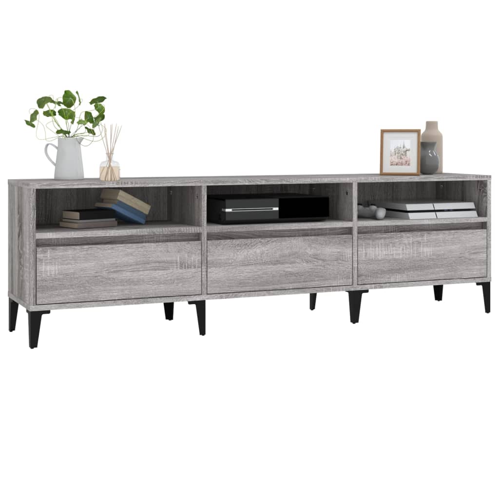 Έπιπλο Τηλεόρασης Γκρι Sonoma 150x30x44,5 εκ. από Επεξεργ. Ξύλο - Pakobazaar