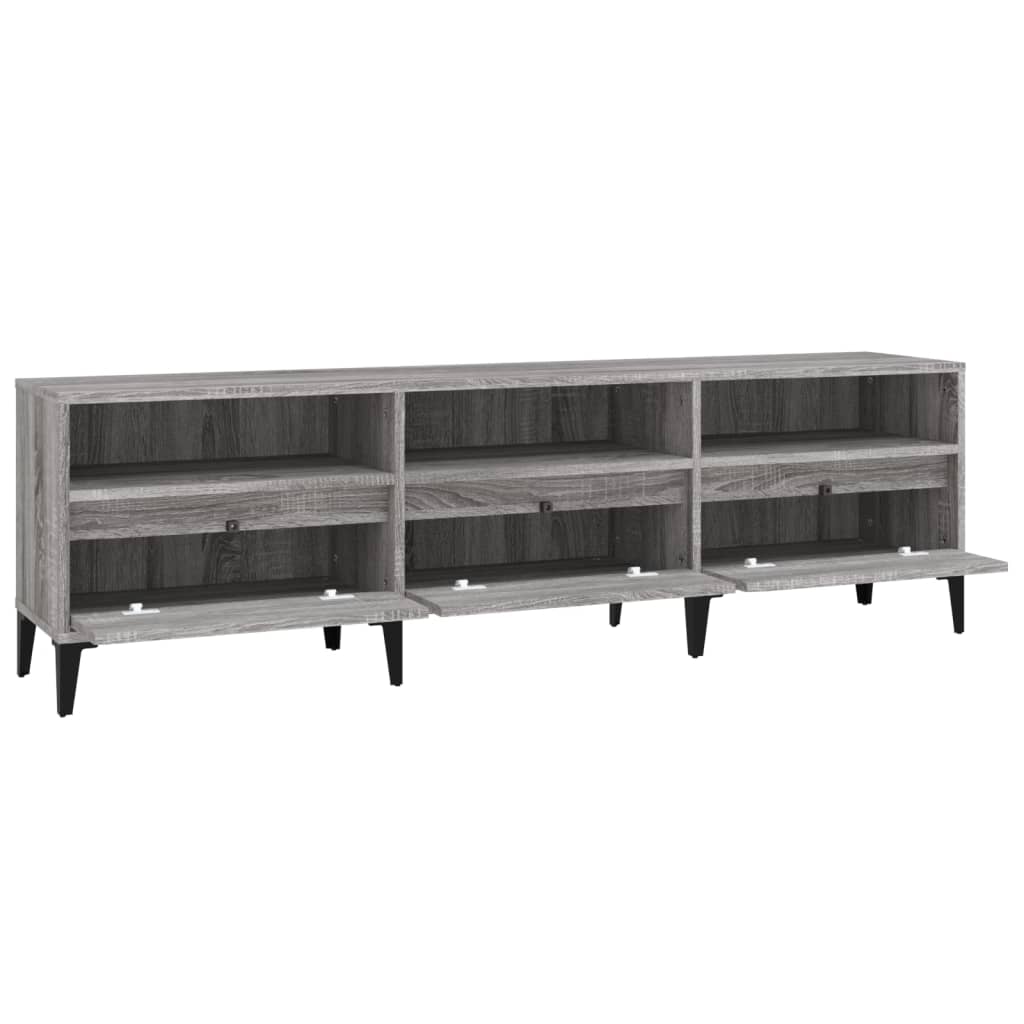 Έπιπλο Τηλεόρασης Γκρι Sonoma 150x30x44,5 εκ. από Επεξεργ. Ξύλο - Pakobazaar