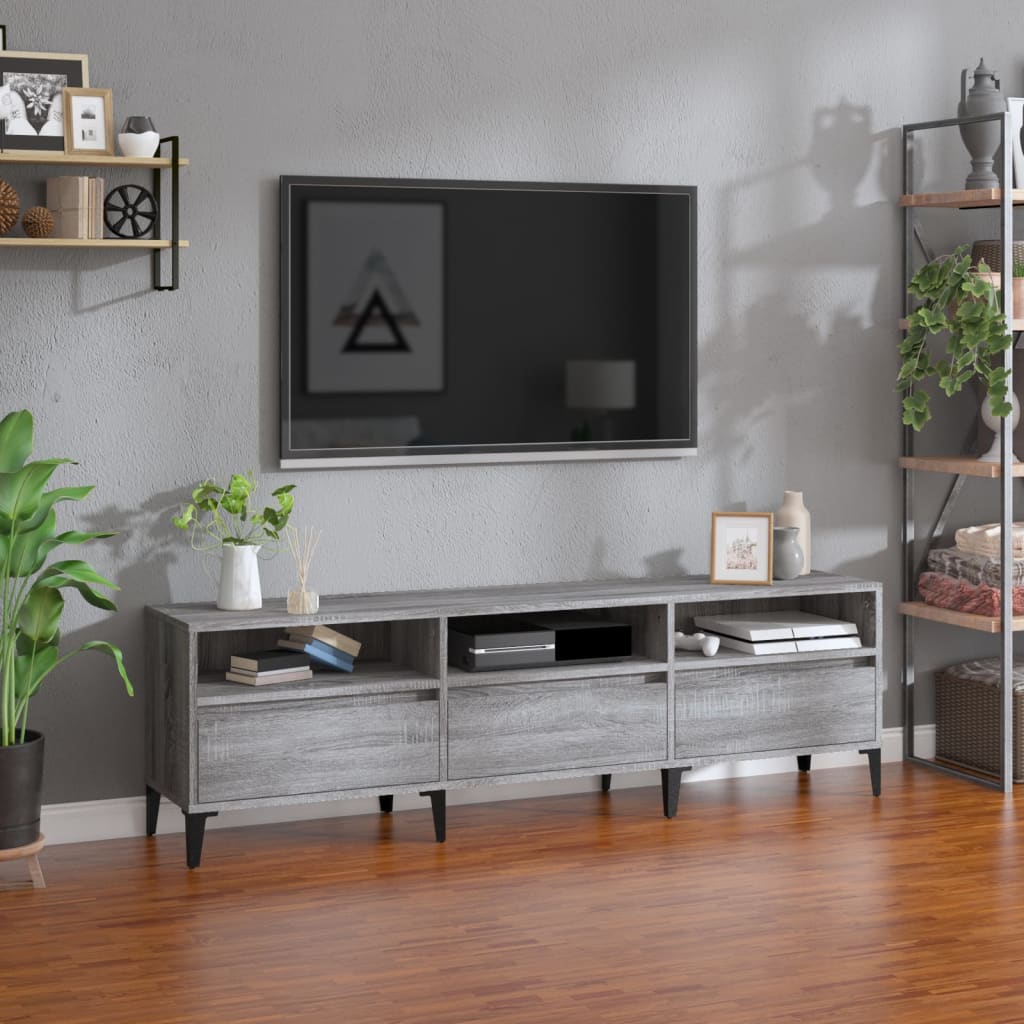 Έπιπλο Τηλεόρασης Γκρι Sonoma 150x30x44,5 εκ. από Επεξεργ. Ξύλο - Pakobazaar