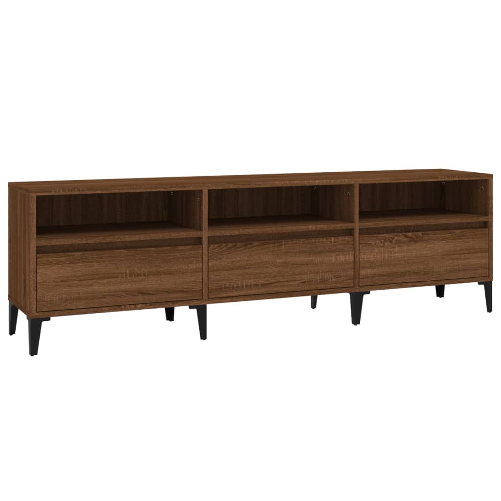 Έπιπλο Τηλεόρασης Καφέ Δρυς 150x30x44,5 εκ. Επεξεργασμένο Ξύλο