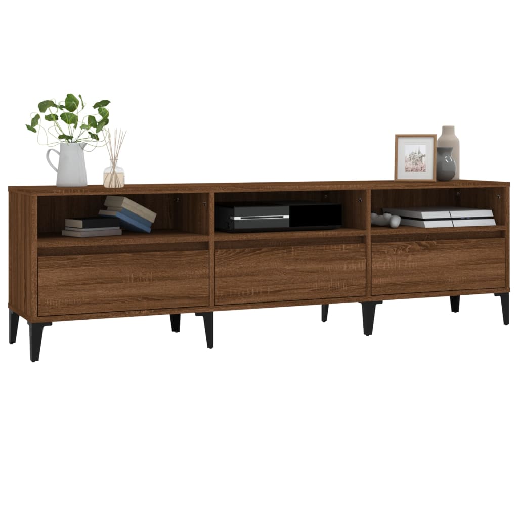 Έπιπλο Τηλεόρασης Καφέ Δρυς 150x30x44,5 εκ. Επεξεργασμένο Ξύλο