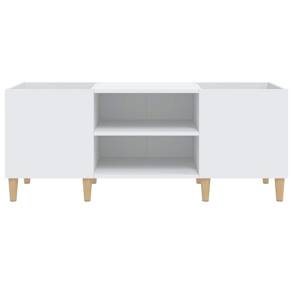 Ντουλάπι Δίσκων Λευκό 121x38x48 εκ. από Τεχνητό Ξύλο