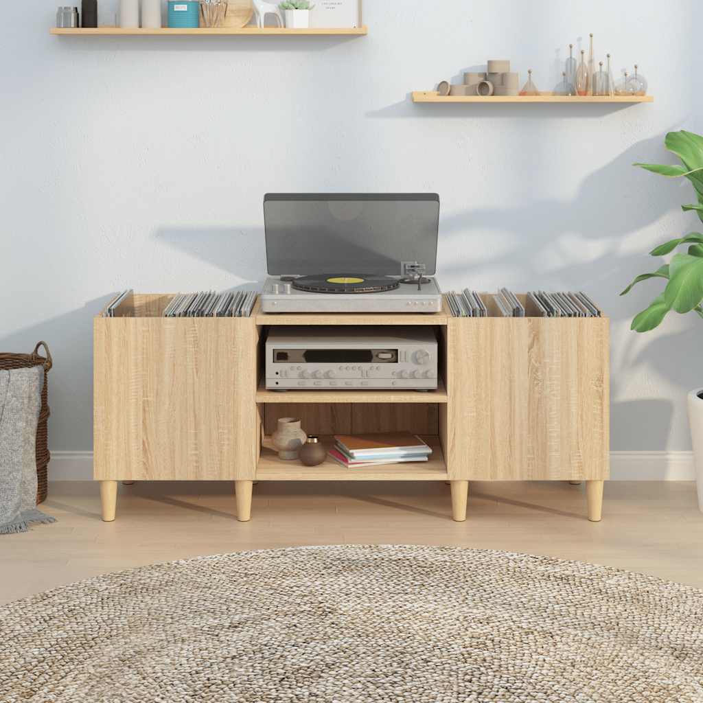 Ντουλάπι δίσκων Sonoma Δρυς 121 x 38 x 48 εκ. από επεξεργασμένο ξύλο - Pakobazaar