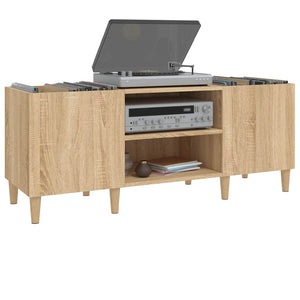 Ντουλάπι δίσκων Sonoma Δρυς 121 x 38 x 48 εκ. από επεξεργασμένο ξύλο - Pakobazaar