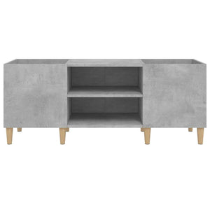 Δισκοθήκη Γκρι Σκυροδέματος 121x38x48 εκ. Επεξεργασμένο Ξύλο
