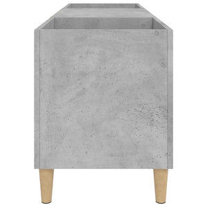 Δισκοθήκη Γκρι Σκυροδέματος 121x38x48 εκ. Επεξεργασμένο Ξύλο