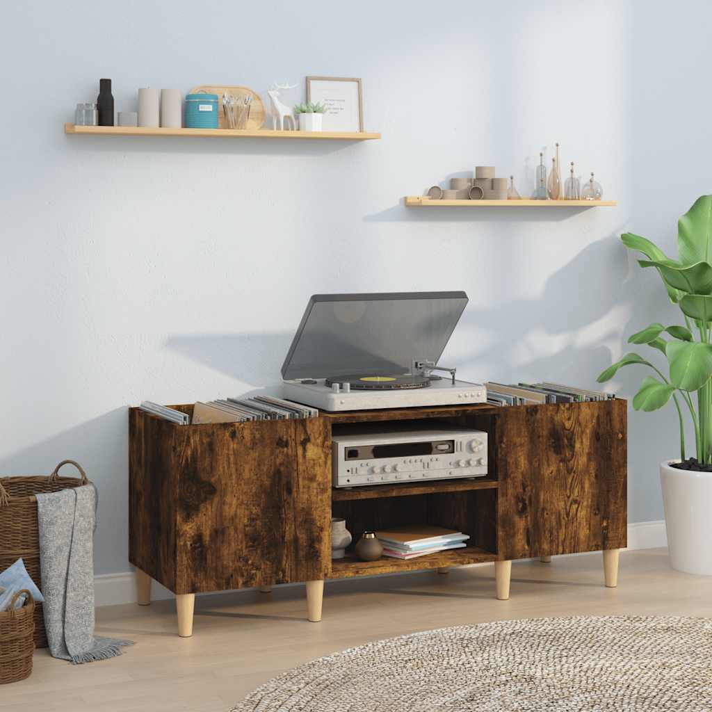 Δισκοθήκη Καπνιστή Δρυς 121x38x48 εκ. από Επεξεργασμένο Ξύλο