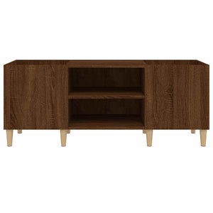 Δισκοθήκη Καφέ Δρυς 121 x 38 x 48 εκ. από Επεξεργασμένο Ξύλο