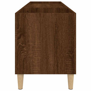 Δισκοθήκη Καφέ Δρυς 121 x 38 x 48 εκ. από Επεξεργασμένο Ξύλο