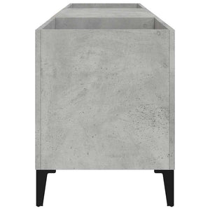 Δισκοθήκη Γκρι Σκυροδέματος 121x38x48 εκ. Επεξεργασμένο Ξύλο