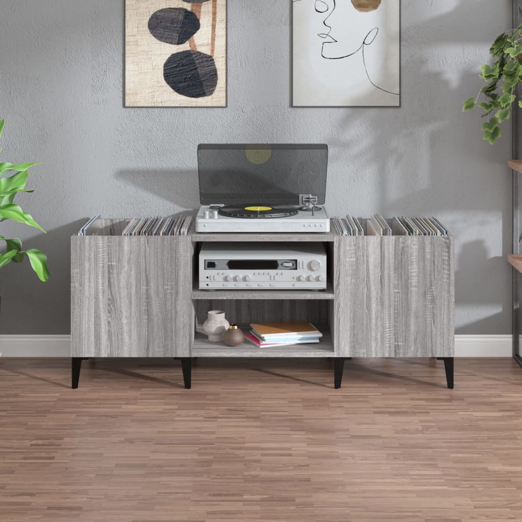 Δισκοθήκη Γκρι Sonoma 121 x 38 x 48 εκ. από Επεξεργασμένο Ξύλο