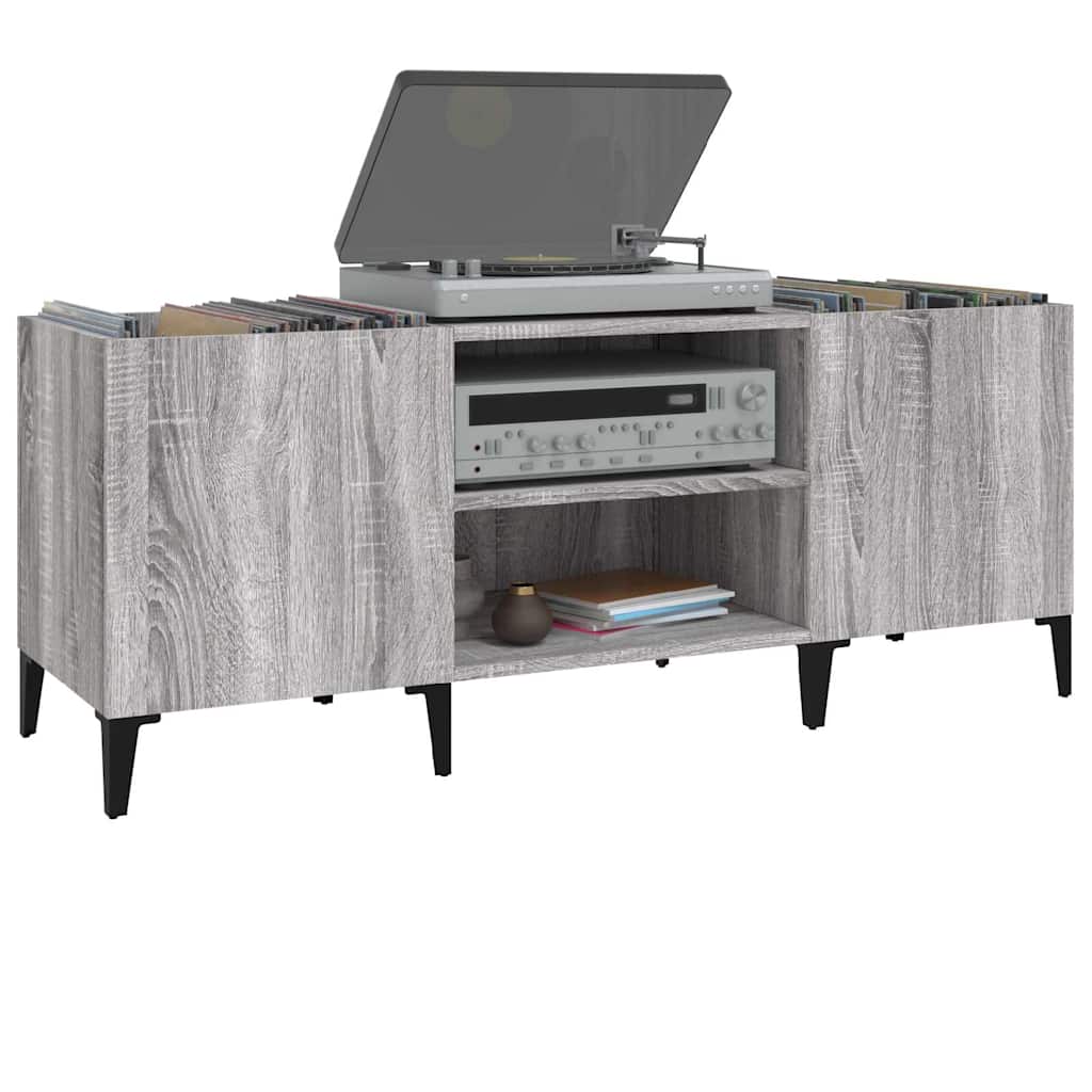 Δισκοθήκη Γκρι Sonoma 121 x 38 x 48 εκ. από Επεξεργασμένο Ξύλο