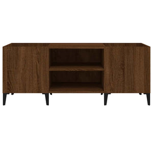 Δισκοθήκη Καφέ Δρυς 121 x 38 x 48 εκ. από Επεξεργασμένο Ξύλο