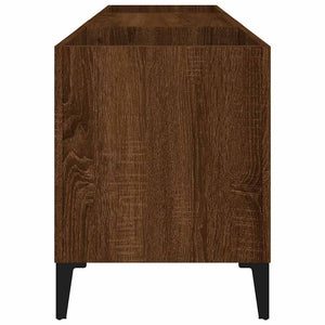Δισκοθήκη Καφέ Δρυς 121 x 38 x 48 εκ. από Επεξεργασμένο Ξύλο