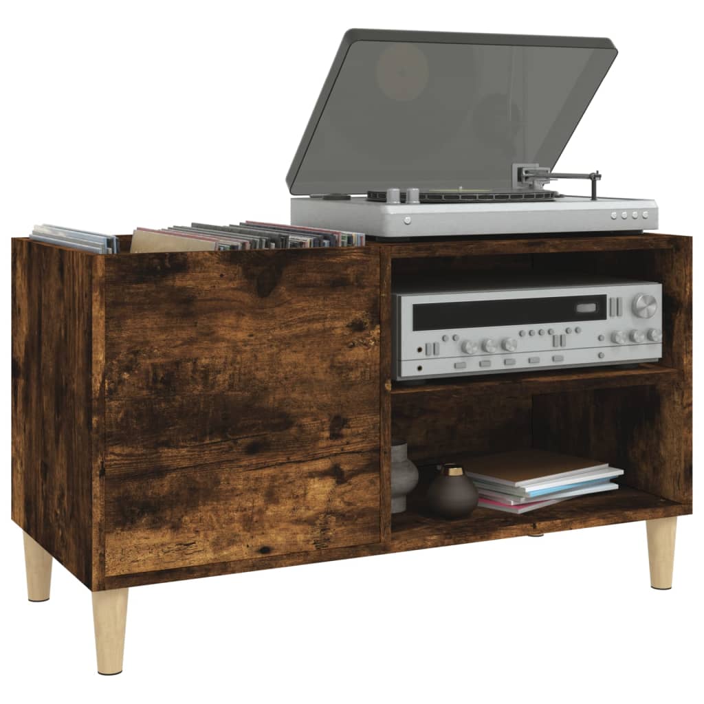 Δισκοθήκη Καπνιστή Δρυς 84,5x38x48 εκ. από Επεξεργασμένο Ξύλο