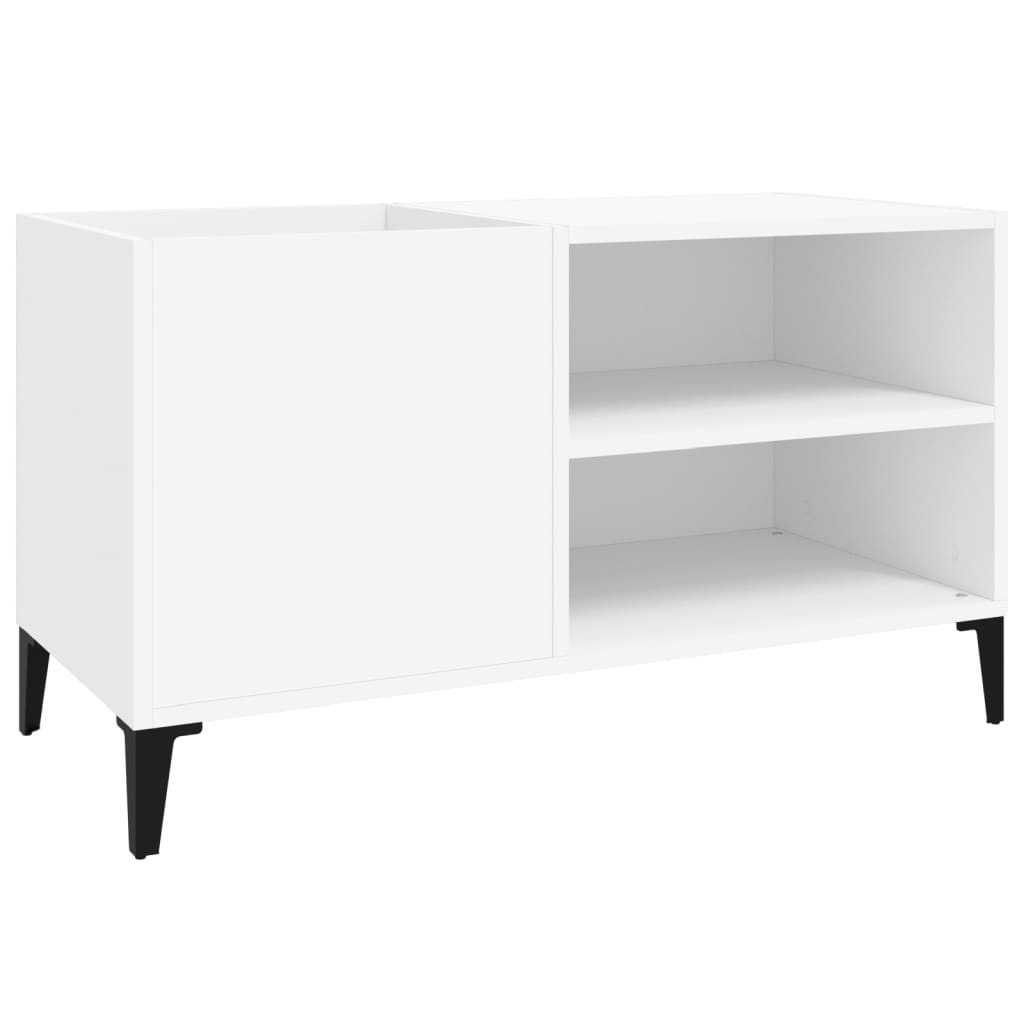 Δισκοθήκη Λευκή 84,5 x 38 x 48 εκ. από Επεξεργασμένο Ξύλο