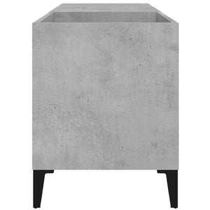 Δισκοθήκη Γκρι Σκυροδέματος 84,5x38x48 εκ. Επεξεργασμένο Ξύλο