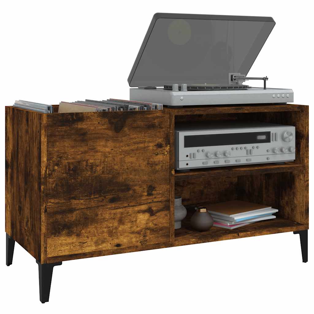 Δισκοθήκη Καπνιστή Δρυς 84,5x38x48 εκ. από Επεξεργασμένο Ξύλο