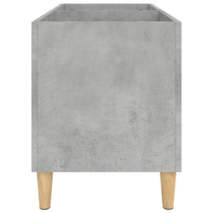 Δισκοθήκη Γκρι Σκυροδέματος 74,5x38x48 εκ. Επεξεργασμένο Ξύλο